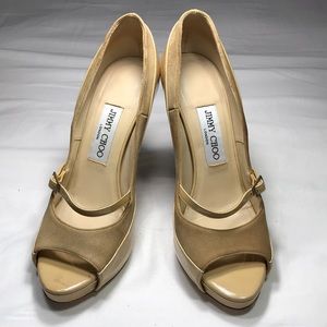 Jimmy Choo London suede/patent heels sz 38 EU